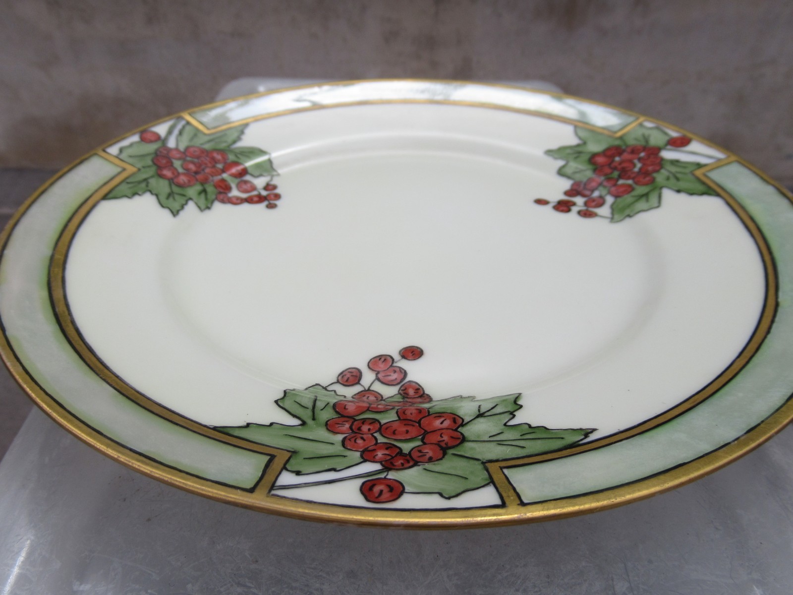 Handpainted Antique Lustre Hutschenreuther Selb Bavaria Plate 7 3/4\