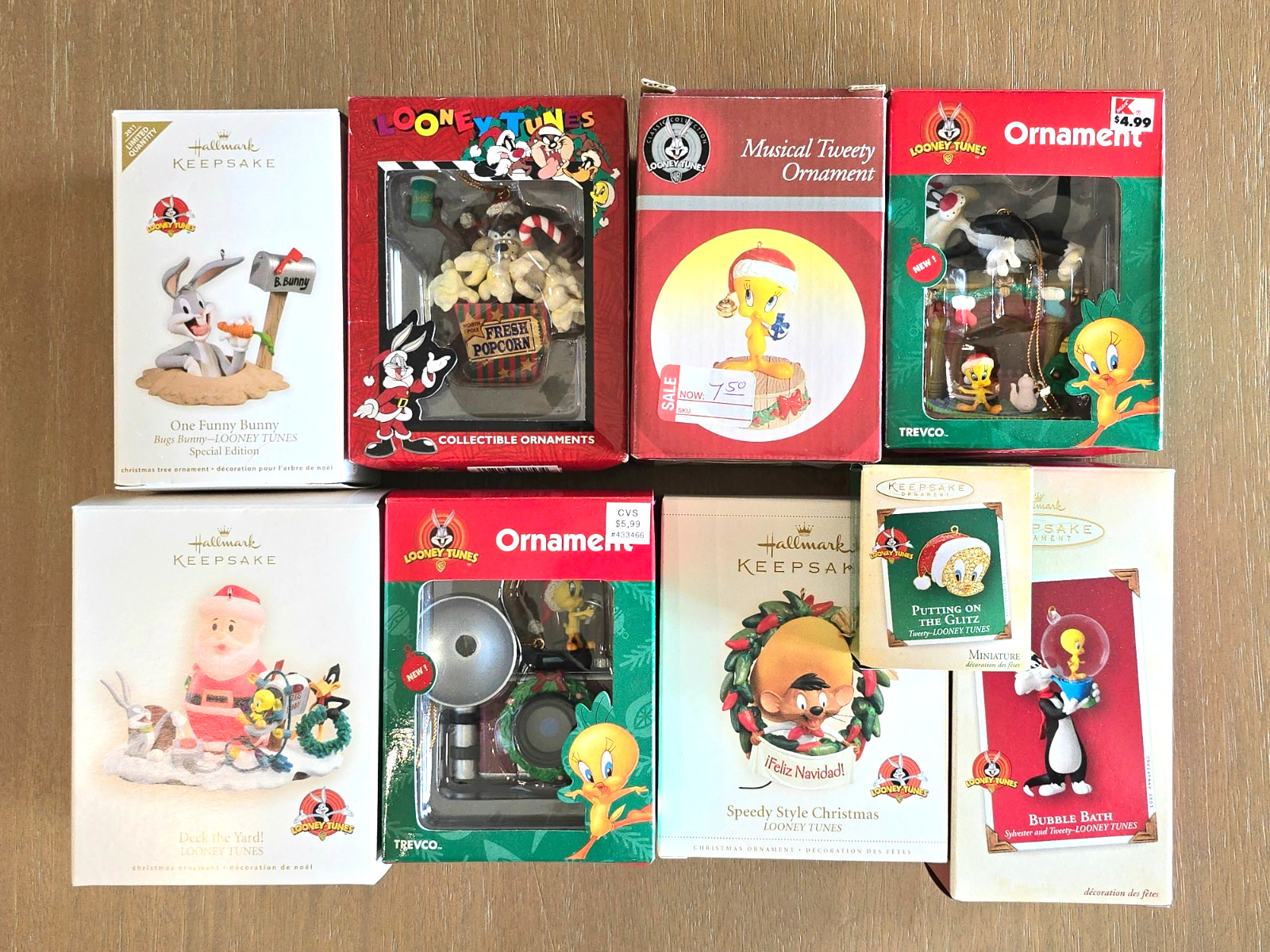 Vintage Lot 10 Looney Tunes Christmas Ornaments Hallmark Keepsake Trevco Matrix