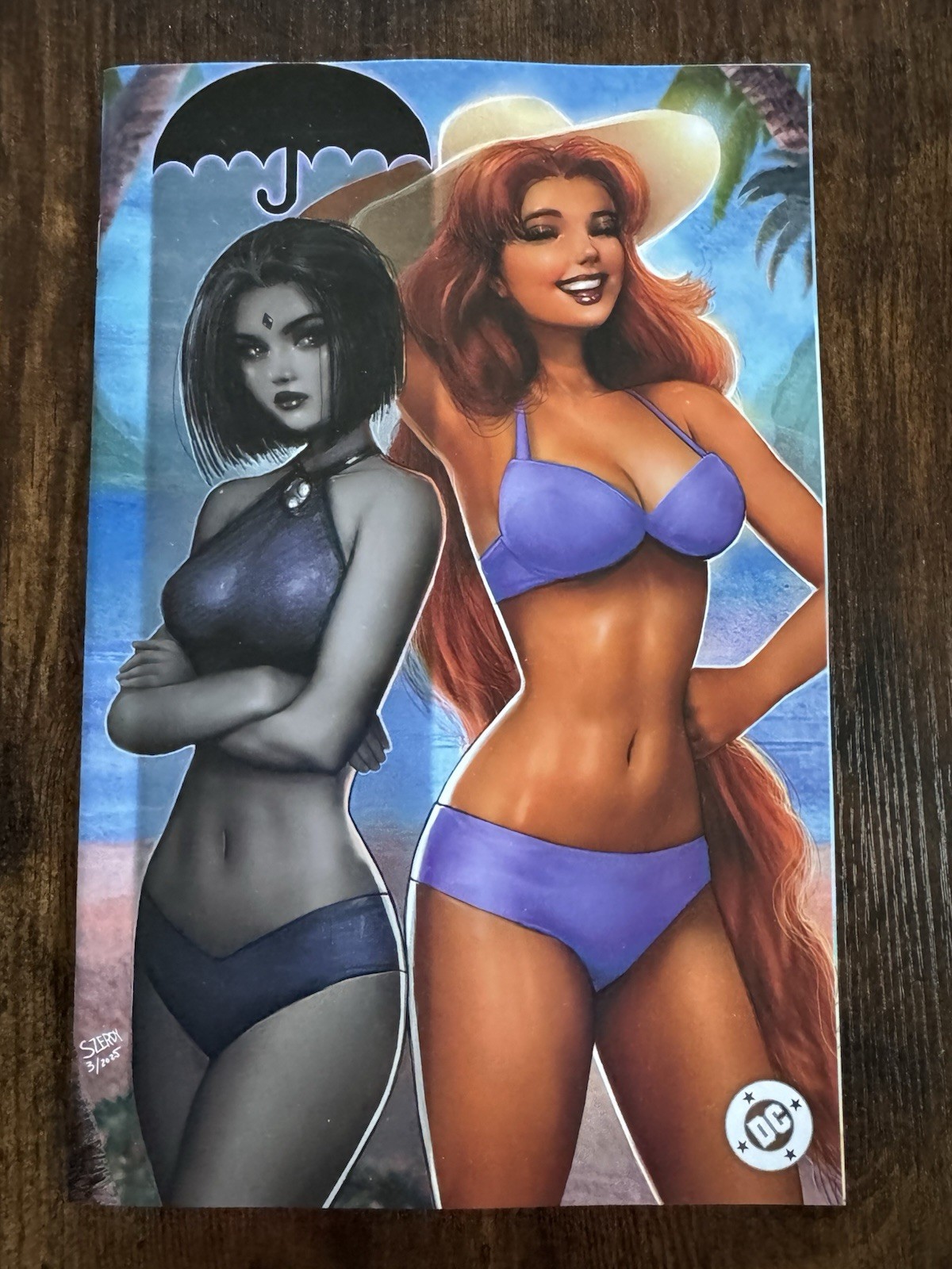 Gnorts Illustrated Swimsuit Edition, Nathan Szerdy Variant Raven Starfire w/COA Gnorts Illustrated Swimsuit Edition, Nathan Szerdy Variant Raven Starfire w/COA