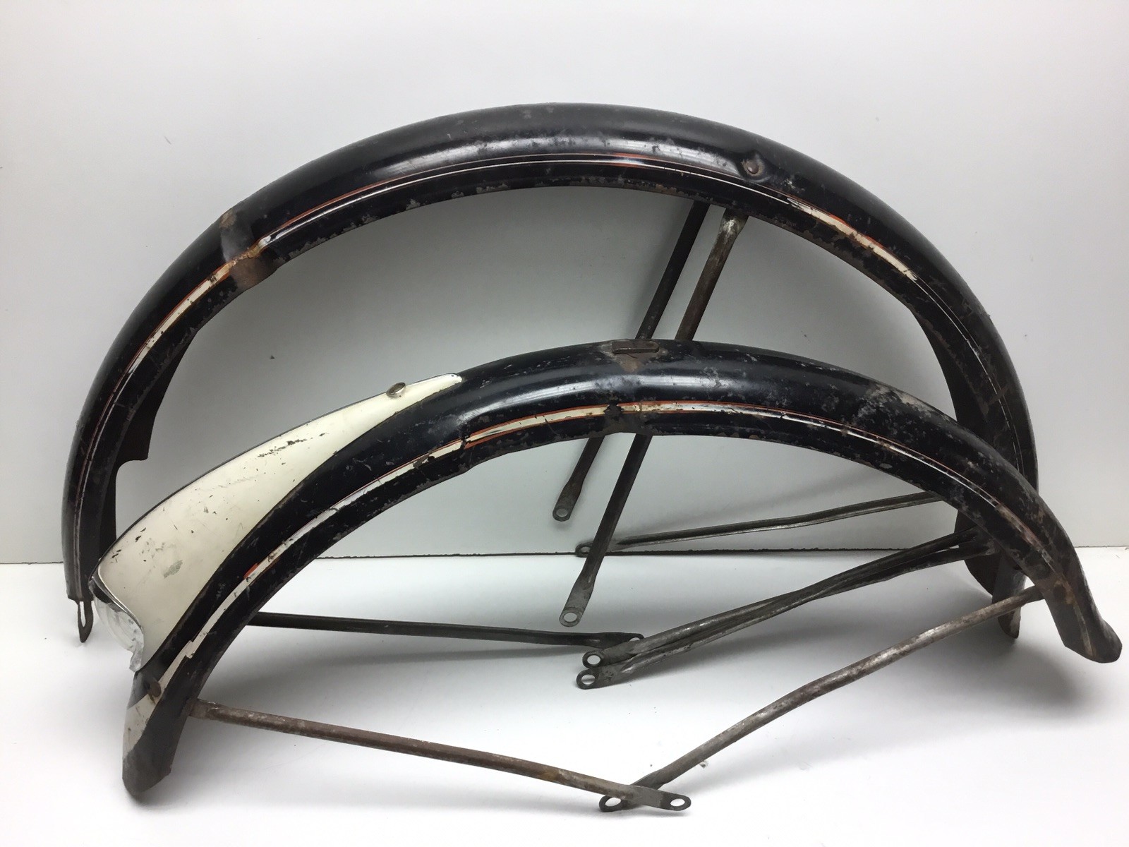Prewar 1941 Schwinn Bicycle Fenders Autocycle 26” 2.125” Bike Black 