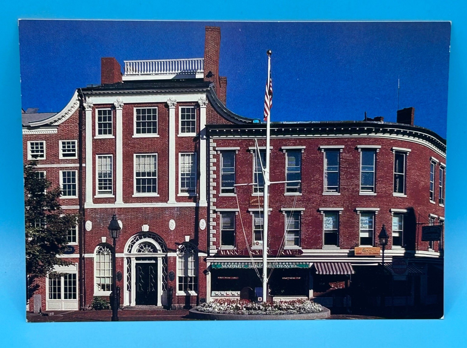 Portsmouth NH Athenaeum Market Street Photo Postcard West Germany Print
