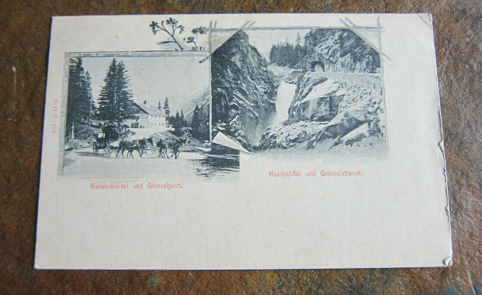 Vintage Postcard Grimselstrasse Handeckfall Switzerland