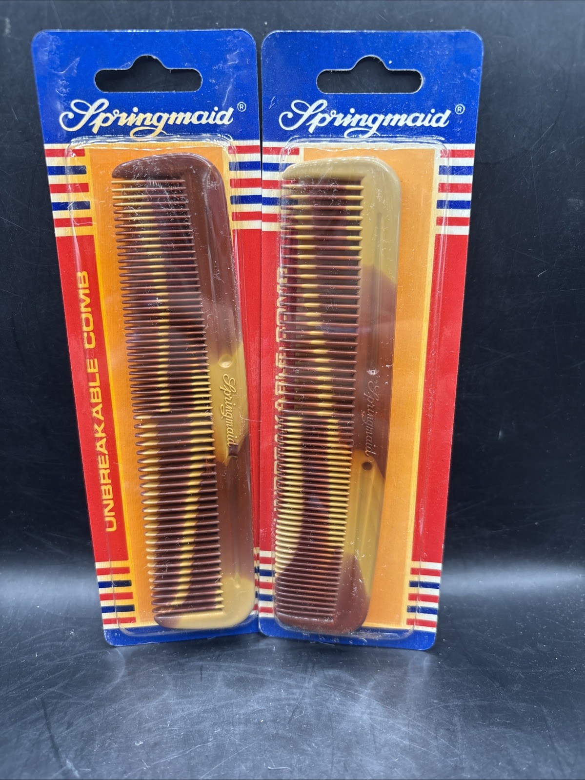 Vintage Unbreakable Comb Springmaid  5”  NOS Set Of 2
