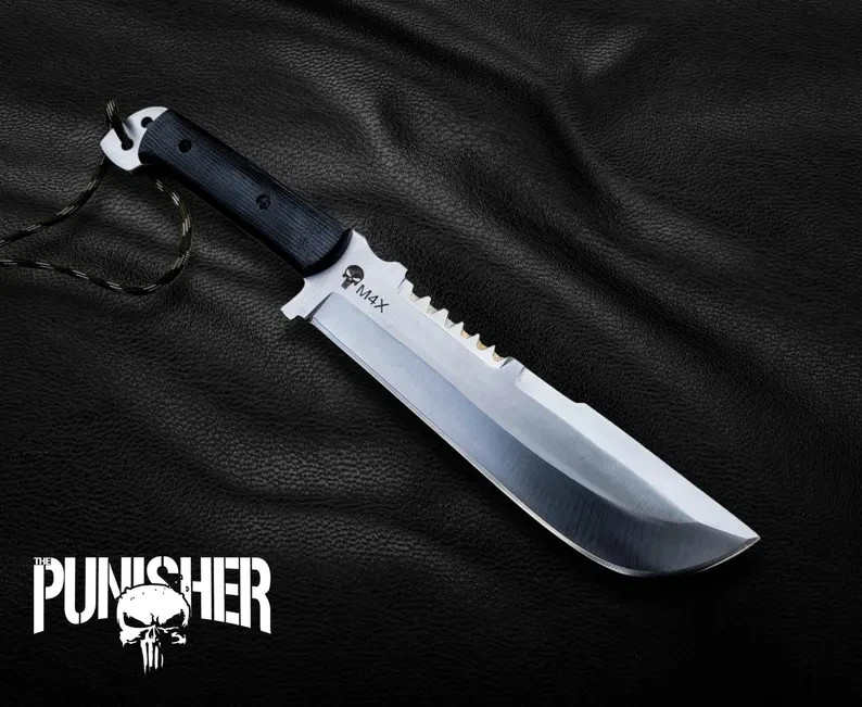 Handmade Punisher Movie Replica Knife M4X D2 Steel Blade with Collectible gift