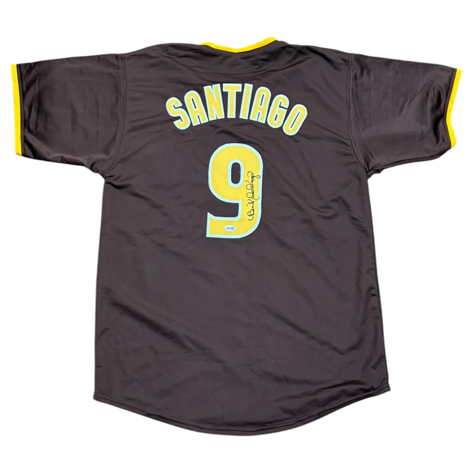 Benito Santiago Autographed San Diego (Brown #9) Custom Stitched Jersey - JSA Benito Santiago Autographed San Diego (Brown #9) Custom Stitched Jersey - JSA