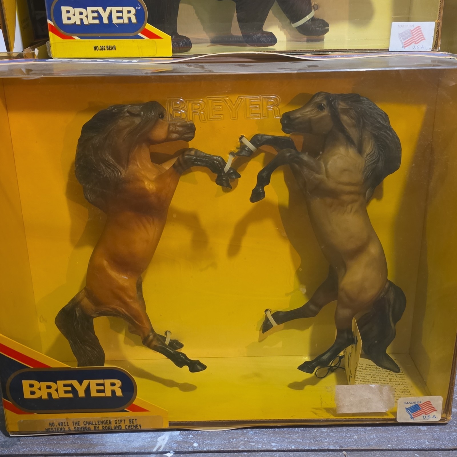 Breyer Plastic Model Horse Challenger Gift Set Boxed Set - 2 Rearing Horses