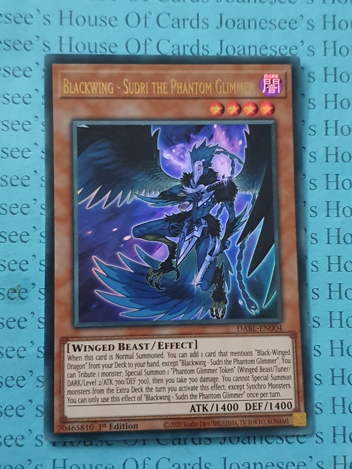 Blackwing - Sudri the Phantom Glimmer DABL-EN004 Ultra Rare Yu-Gi-Oh Card New