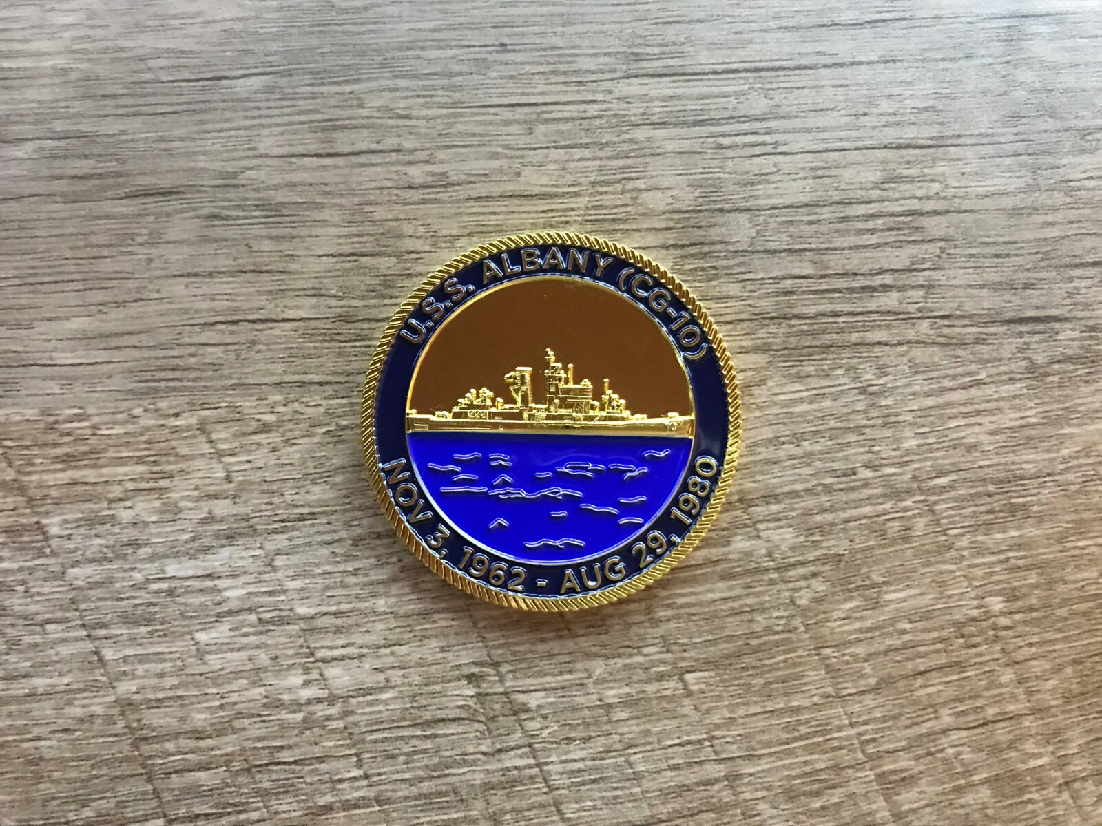 U.S.S. Albany CG-10 Challenge Coin, 2