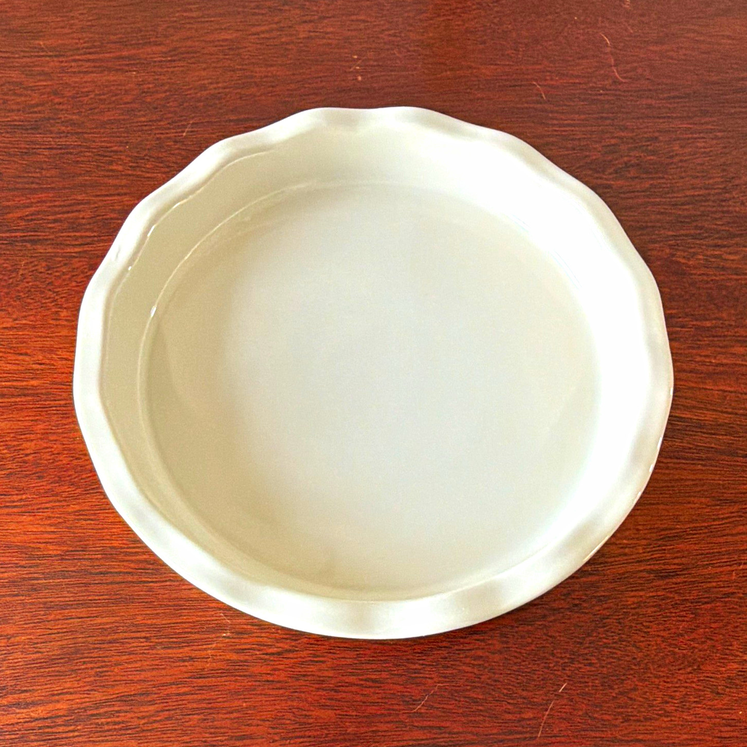 Pfaltzgraff White Ceramic 9in Round Pie Dish Plate 2in Deep 1-Piece