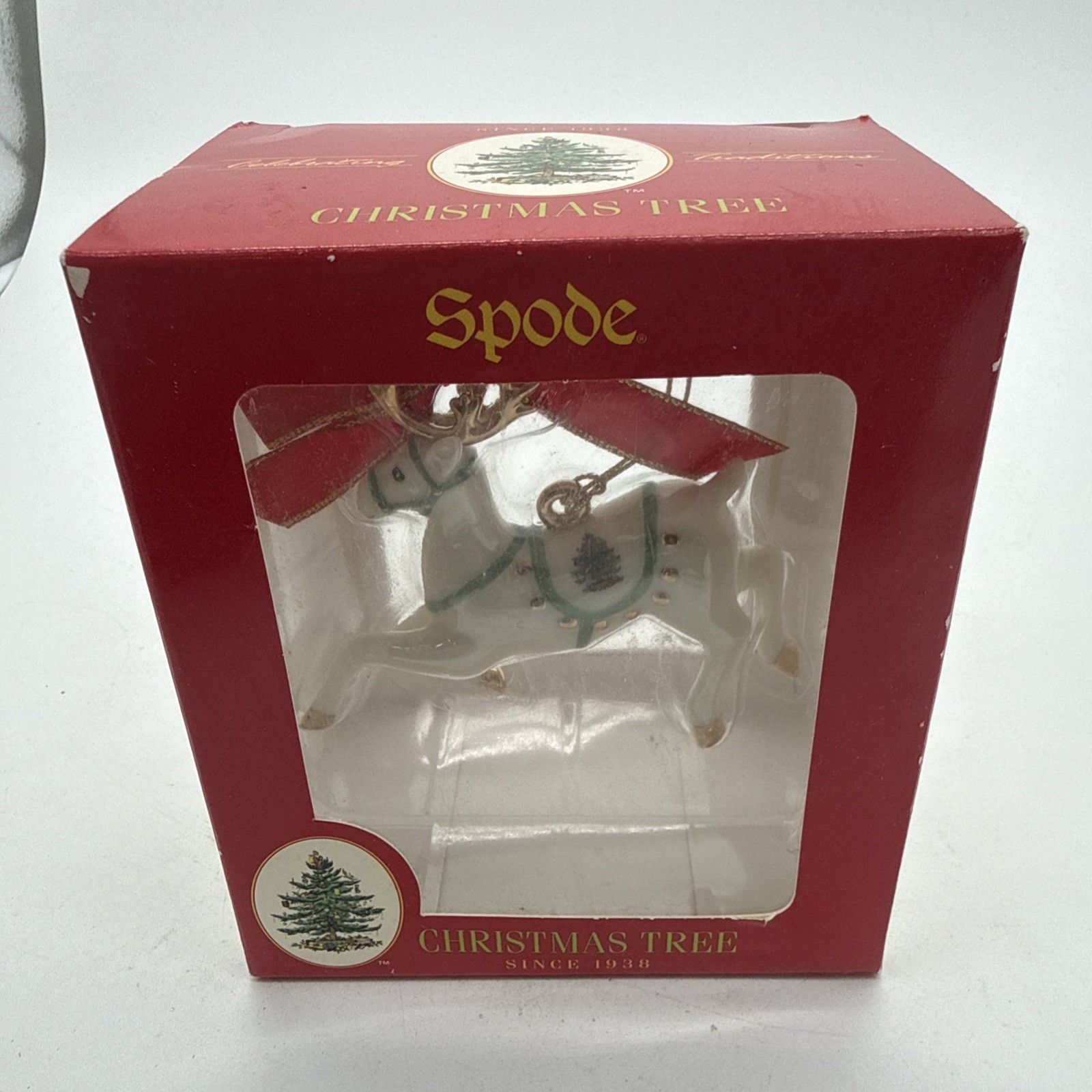 Spode Christmas Tree Reindeer Porcelain Ornament New Box Dmg Spode Christmas Tree Reindeer Porcelain Ornament New Box Dmg