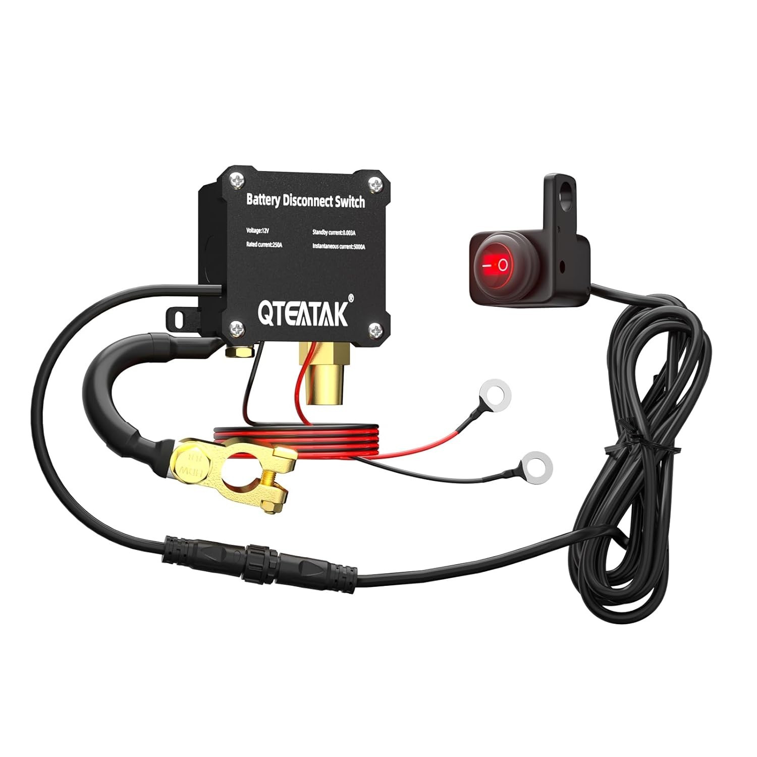 12V 250A Battery Disconnect Switch Kill Switch, Prevent Battery Drain for Car Tr 12V 250A Battery Disconnect Switch Kill Switch, Prevent Battery Drain for Car Tr