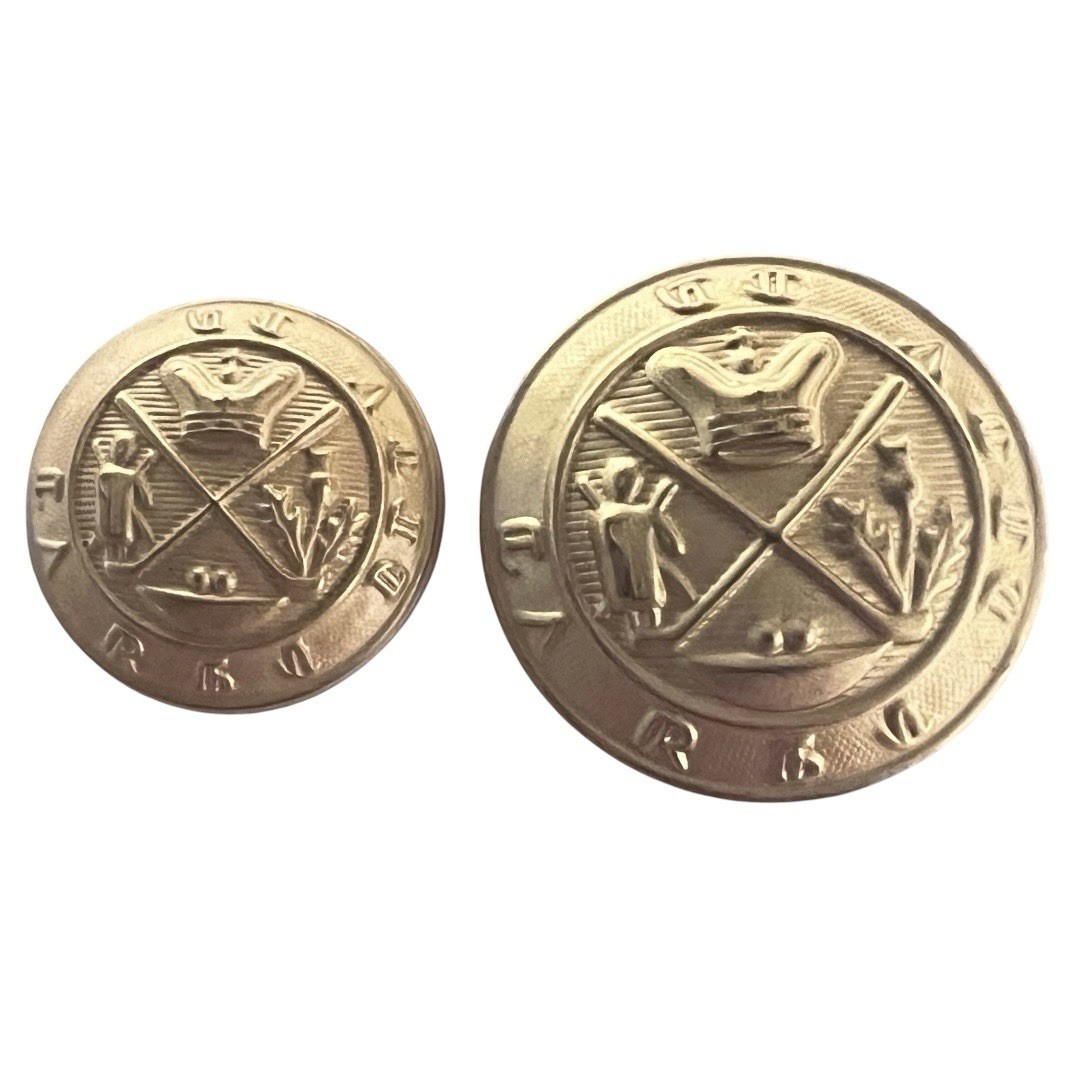 Vintage Royal Blackheath Golf Club Logo Crown & Thistle Metal Buttons Lot Of 2