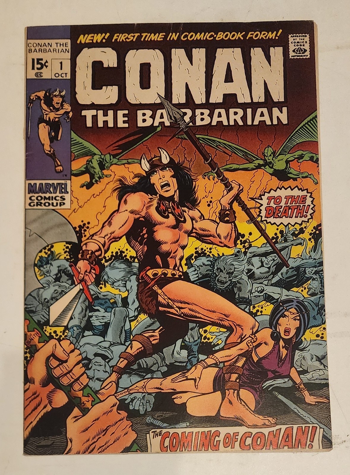 CONAN #1 BARRY SMITH CLASSIC GLOSSY 7.5/8.0 1970 KEY ISSUE CONAN #1 BARRY SMITH CLASSIC GLOSSY 7.5/8.0 1970 KEY ISSUE