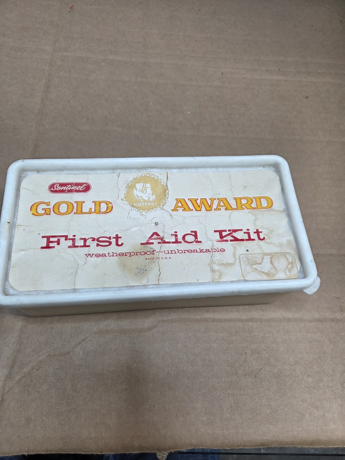 Sentinel Gold Award First Aid Kit. Made In USA. See Pics Sentinel Gold Award First Aid Kit. Made In USA. See Pics