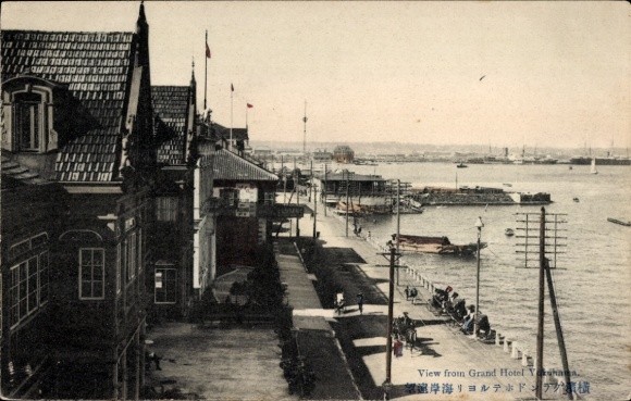 Postcard Yokohama Prefecture Kanagawa Japan, general view, Grand Hotel - 11130752