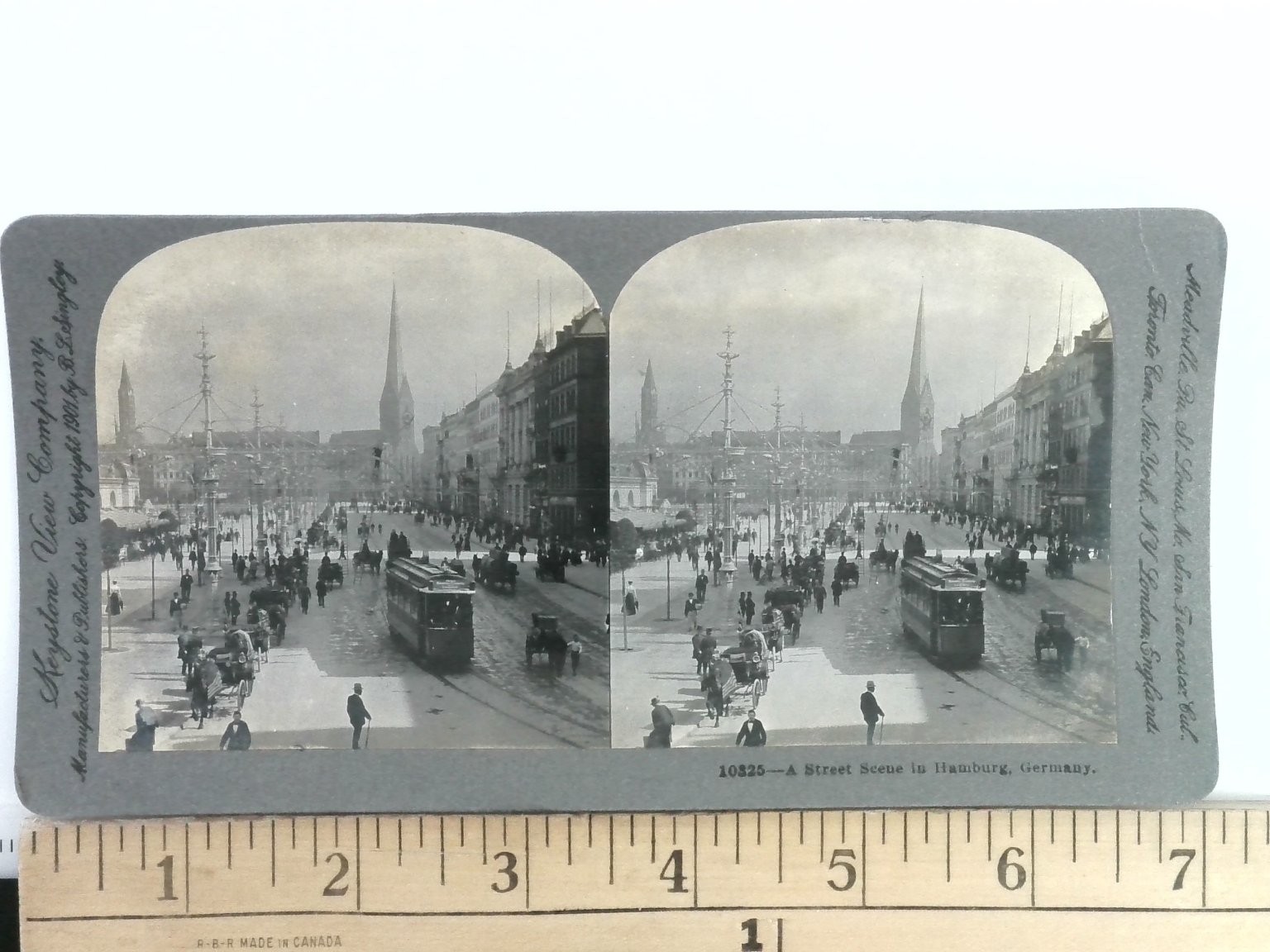 Hamburg Germany Street Scene Stereoview Keystone View Co. 1904 Cityscape
