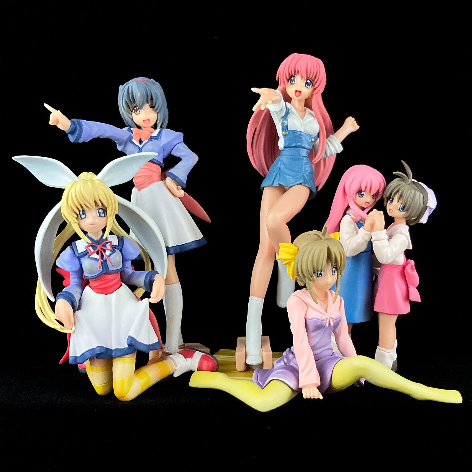 Vintage Movic Mizuiro Mutsuki Hiyori Yuki Kiyoka Capsule Anime Figure 5pc Lot
