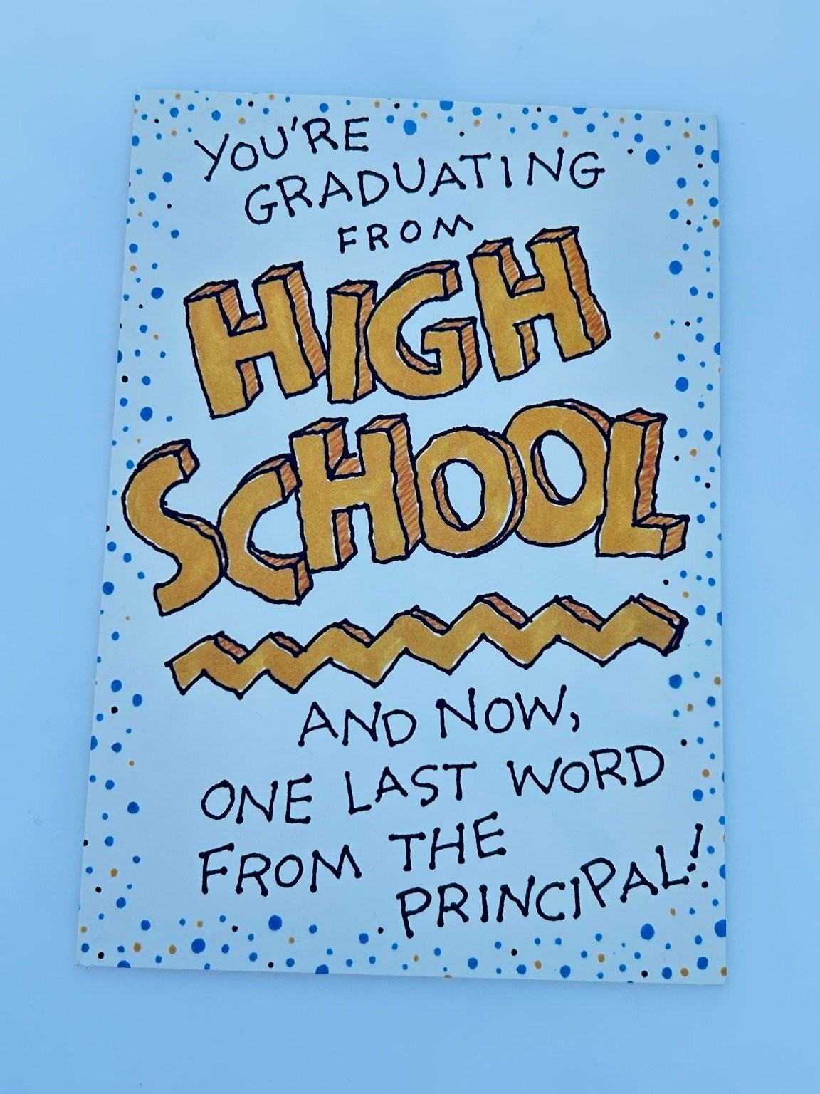 Vintage Shoebox Hallmark Graduation Card High School Principal Hallelujah Funny