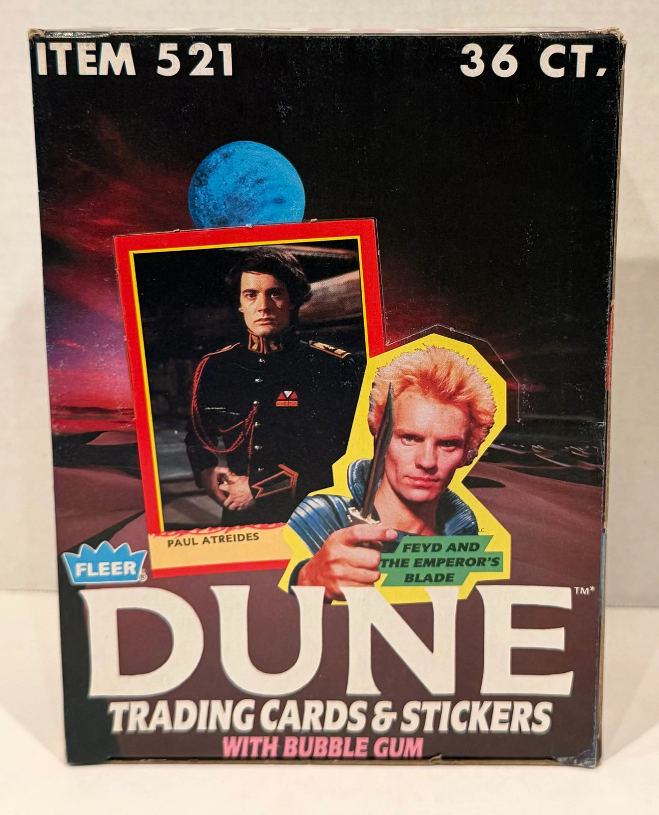 1984 Dune Vintage FULL 36 Wax Pack Trading Card Box Fleer 1984 Dune Vintage FULL 36 Wax Pack Trading Card Box Fleer