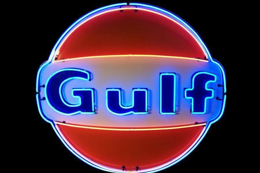 New Gulf Gasoline Neon Light Sign 24 New Gulf Gasoline Neon Light Sign 24