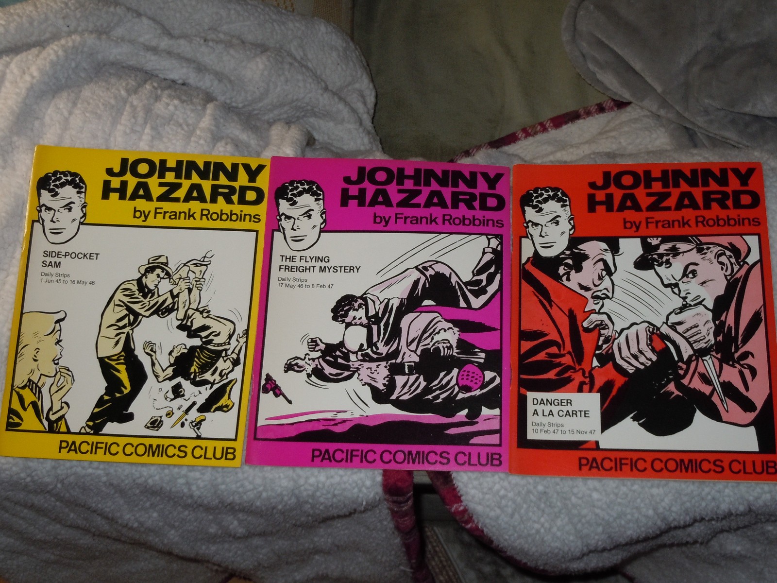 Johnny Hazard Strips Frank Robbins LOT SET OF 3 Pacific Comics Daily Strips VG