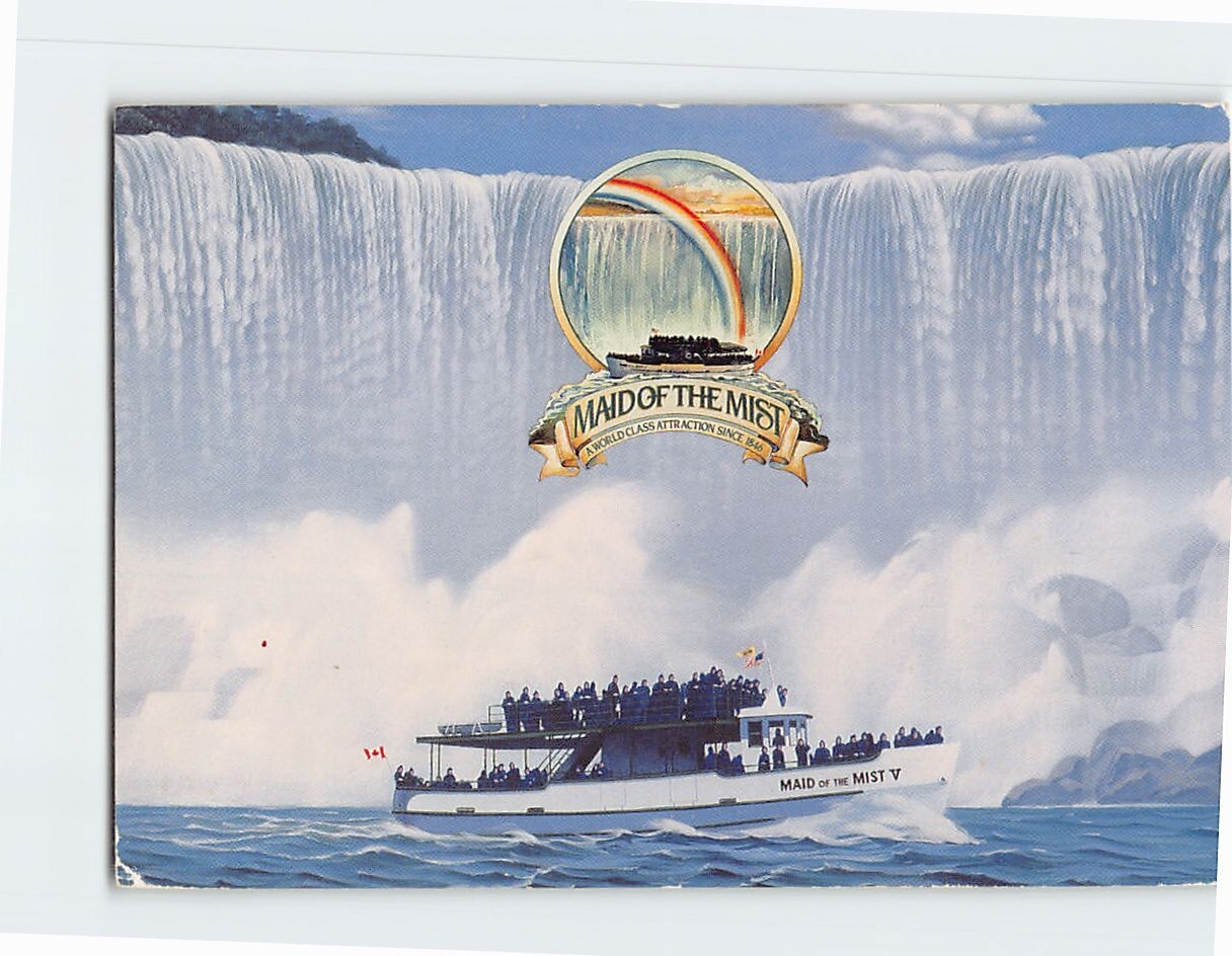 Postcard Maid Of The Mist Boat Tour Niagara Falls USA