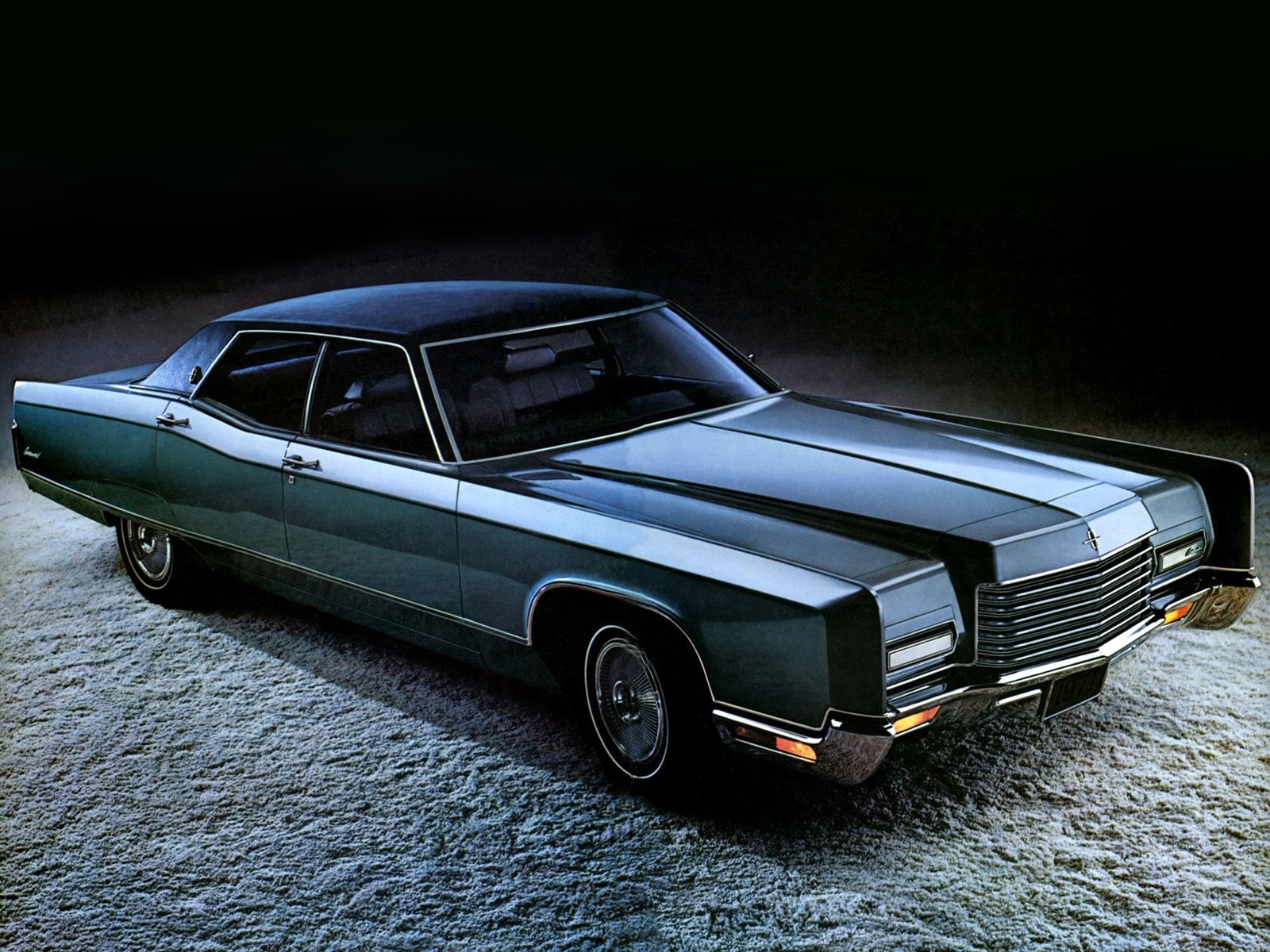 Cars 1971 lincoln continental sedan 53a luxury Art Print Poster 11x17