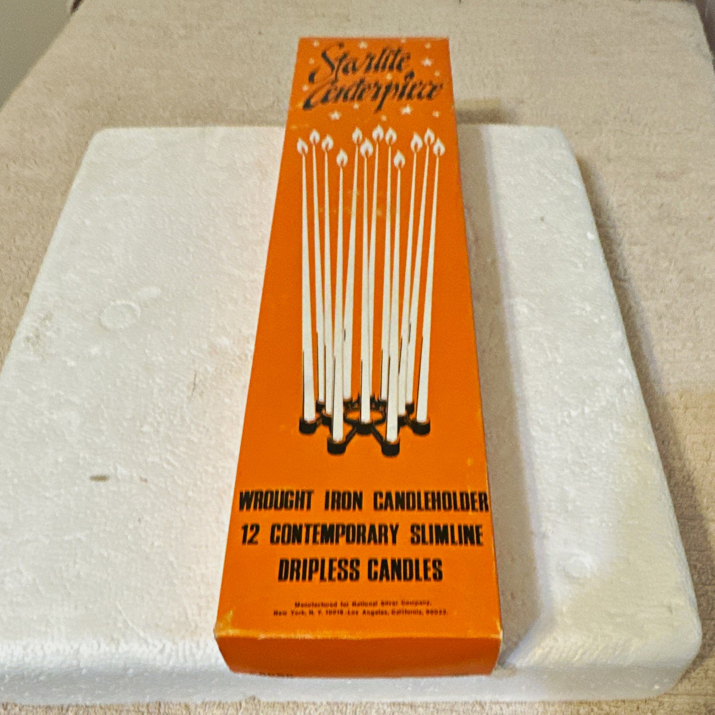 Vintage Starlite Centerpiece Wrought Iron Candle Holder 12 Candles Original Box