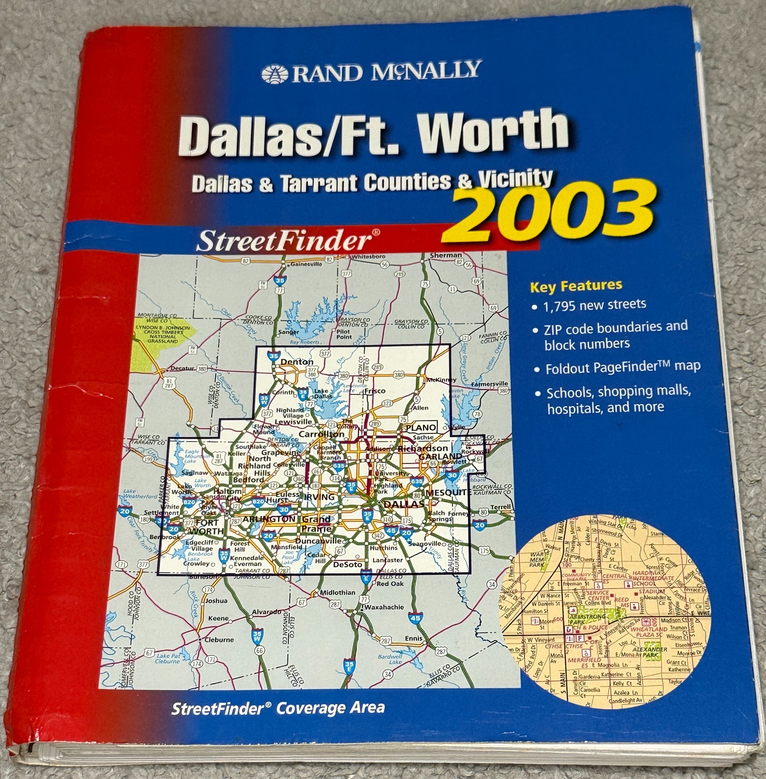 Rand McNally Dallas Tarrant Counties & Vicinity 2003 Street under