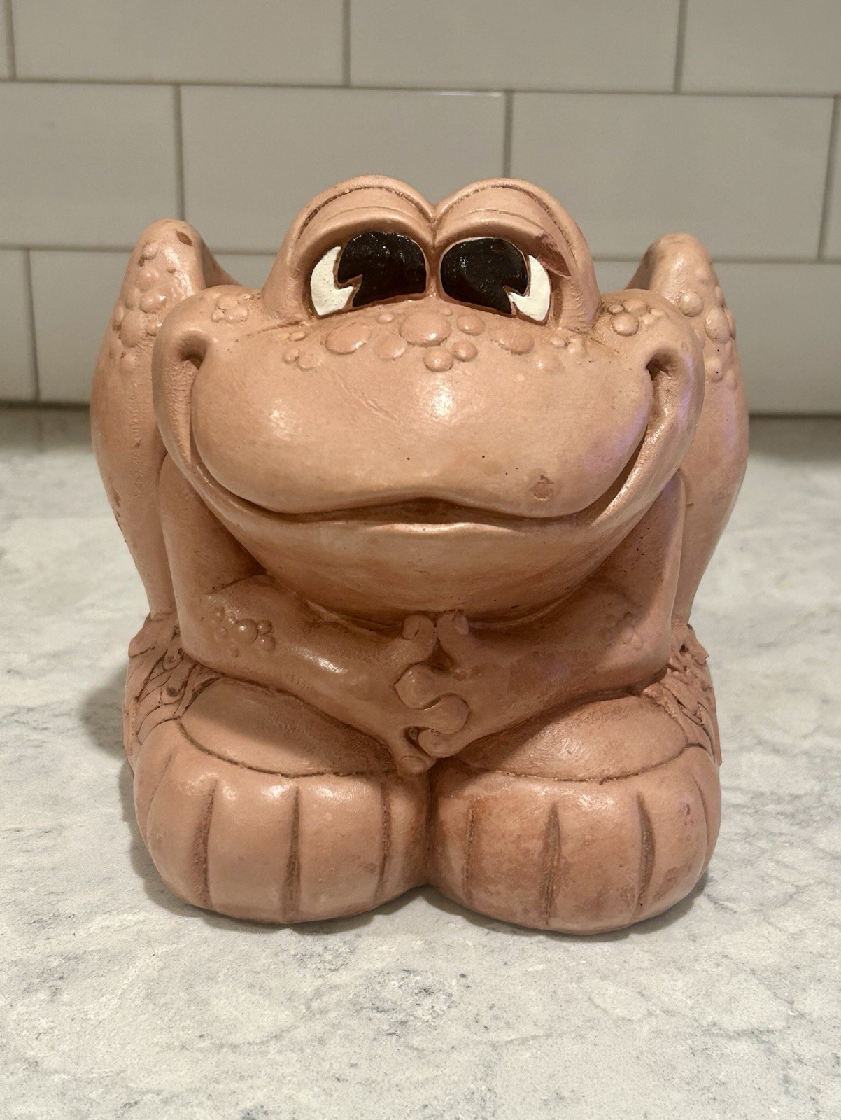Vintage Frog MY-LO 1976  Chalk Planter Hand Finished Inglewood CA USA