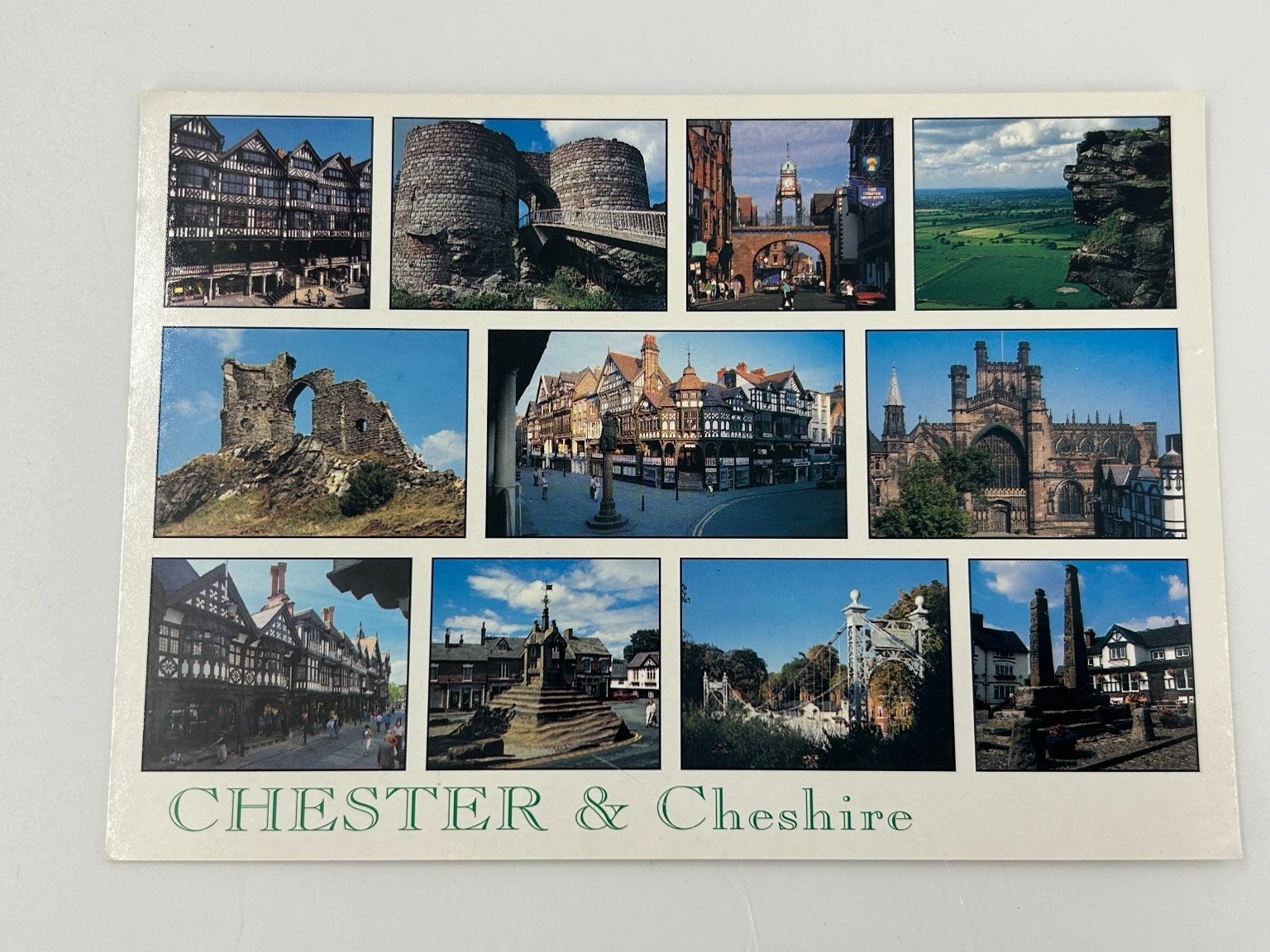 Chester & Cheshire Multi-View Postcard UK Travel Souvenir
