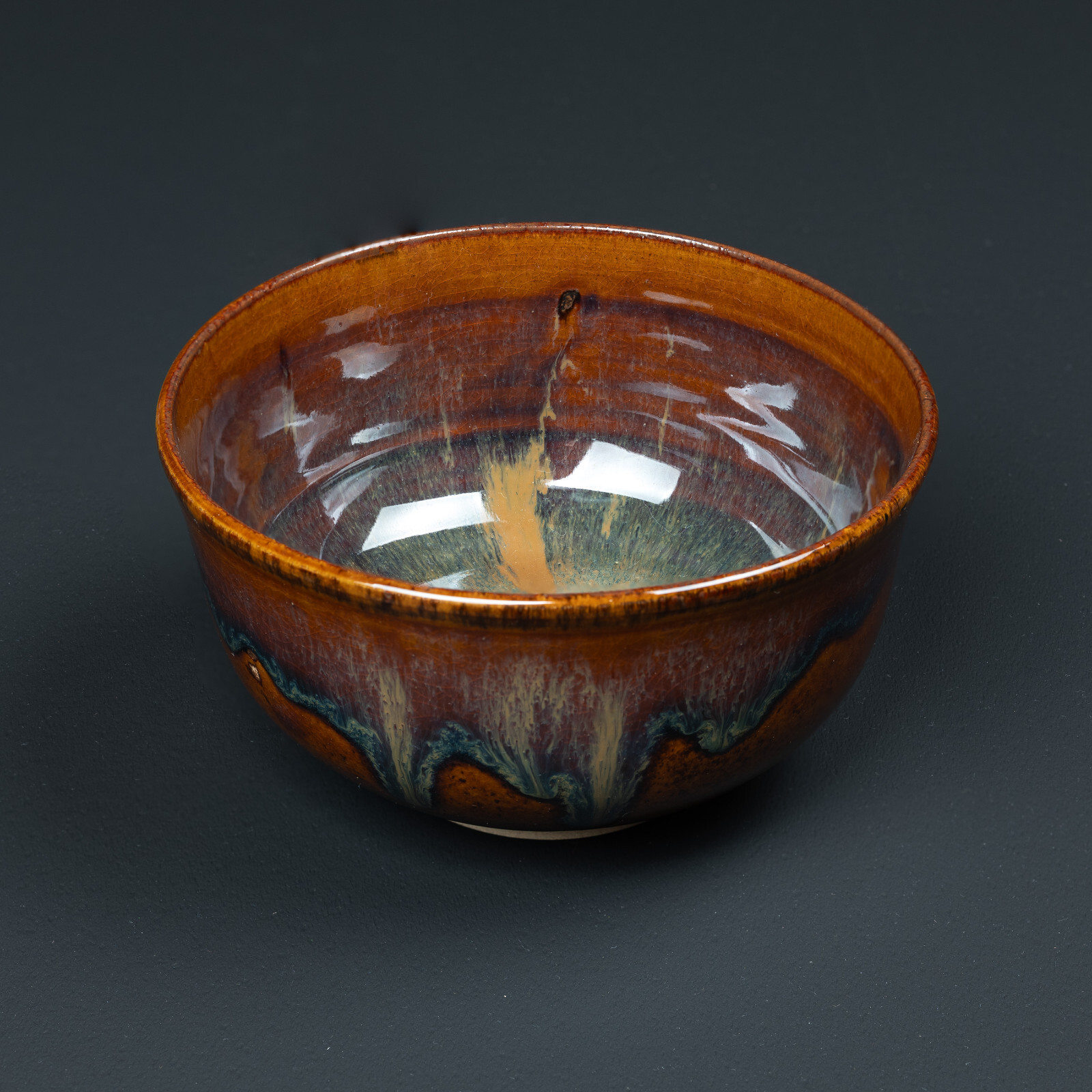 Takatori Ame-Tenmitsu Gohan Chawan 高取飴天蜜御飯茶碗