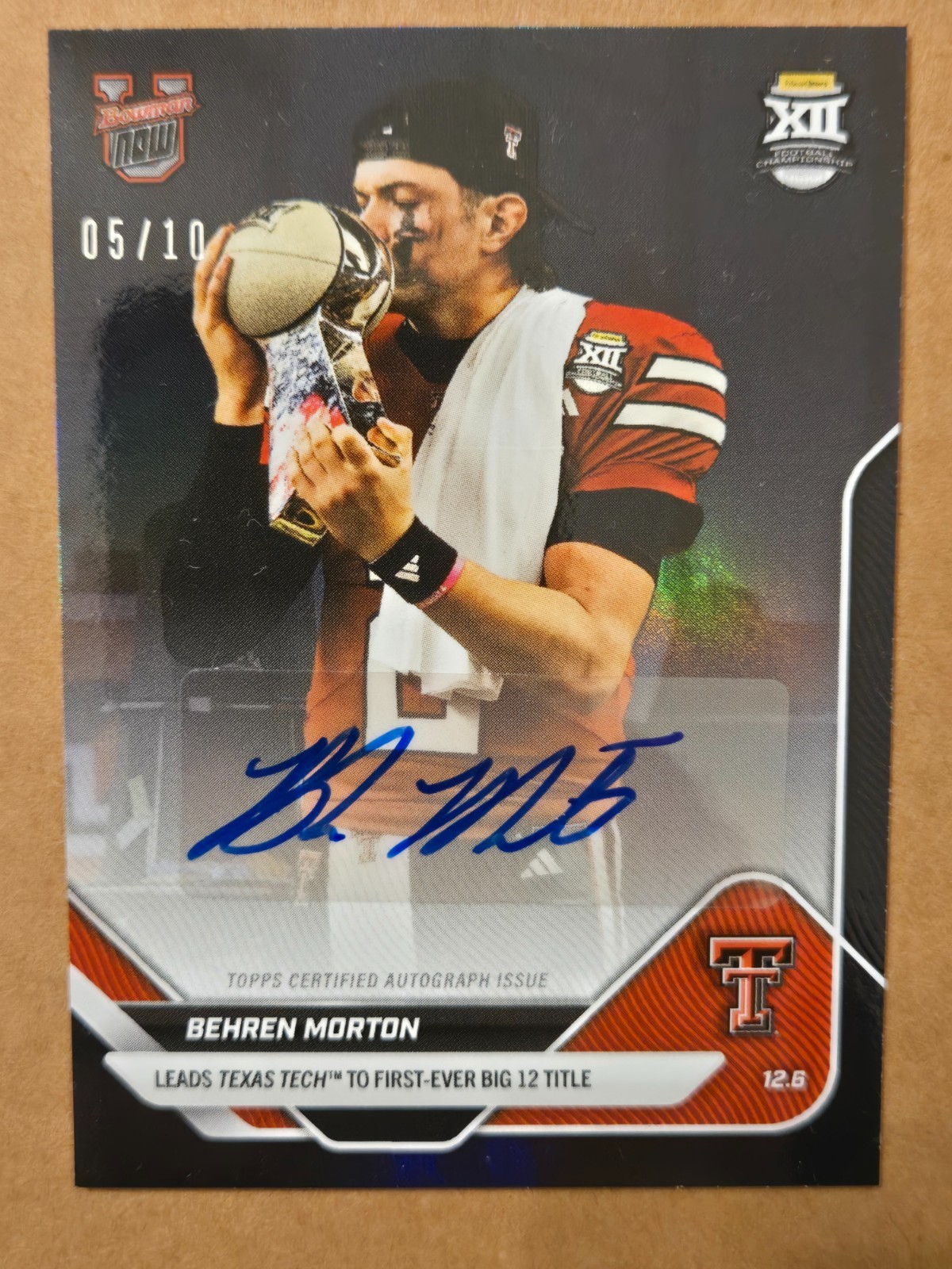 2025-26 BOWMAN U NOW BEHREN MORTON AUTOGRAPH #5/10 FOOTBALL CARD PATRIOTS RC 2025-26 BOWMAN U NOW BEHREN MORTON AUTOGRAPH #5/10 FOOTBALL CARD PATRIOTS RC