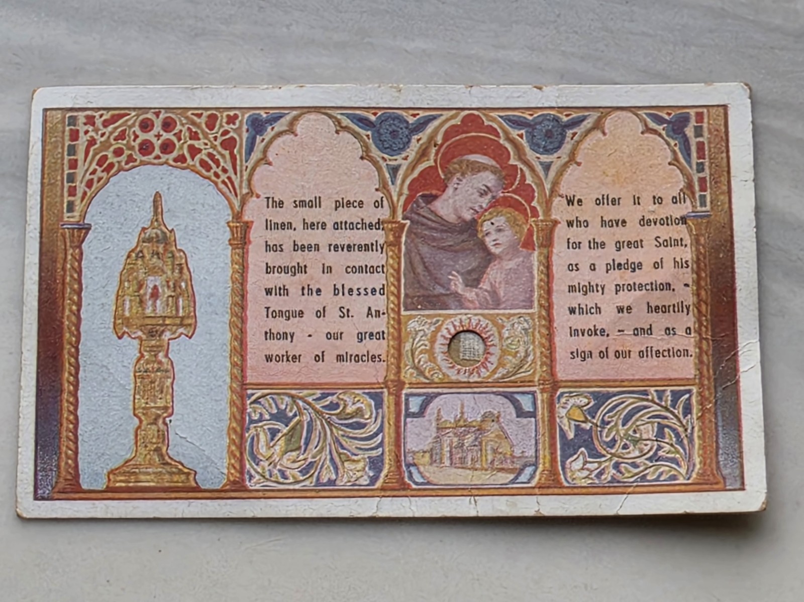 Antique Catholic Holy Relic St. Anthony  Shrine
