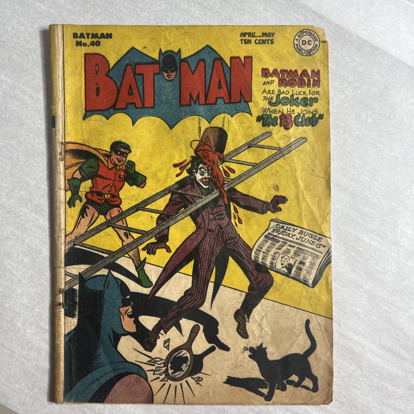 Batman #40 (DC 1947) Golden Age - Joker Cover - Interior is Incomplete -