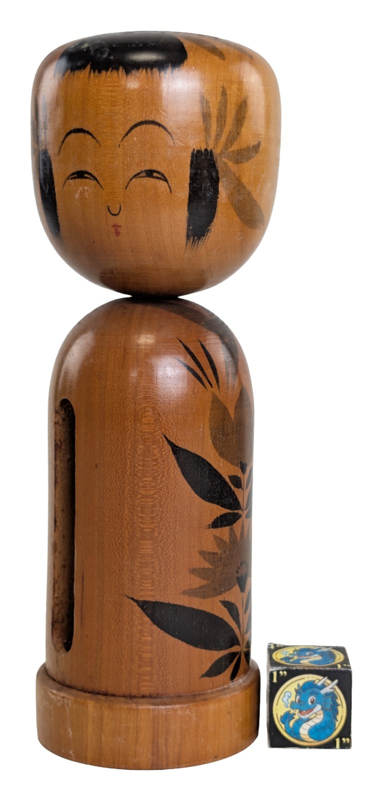 Creative Kokeshi Doll w/ Spinning Head & Slot Feature from Japan, 22cm, 8.66