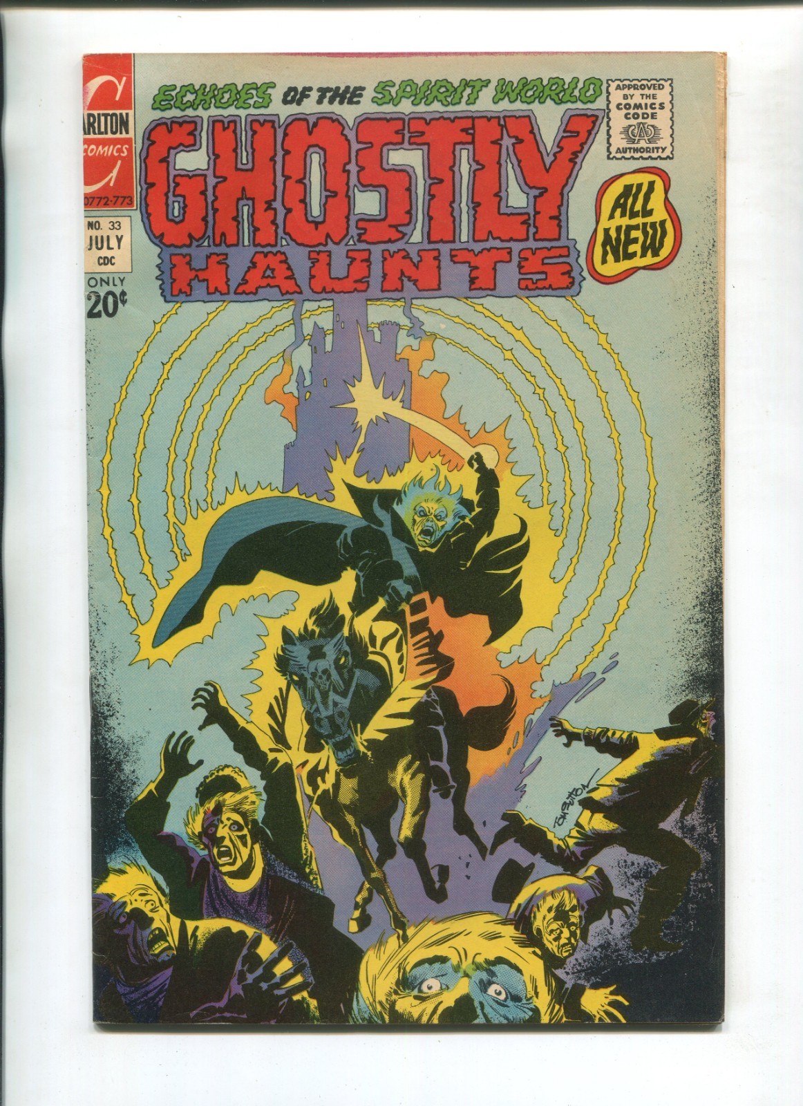 GHOSTLY HAUNTS #33 FINE V1 CHARLTON 1973 CLASSIC TOM SUTTON HORROR COVER