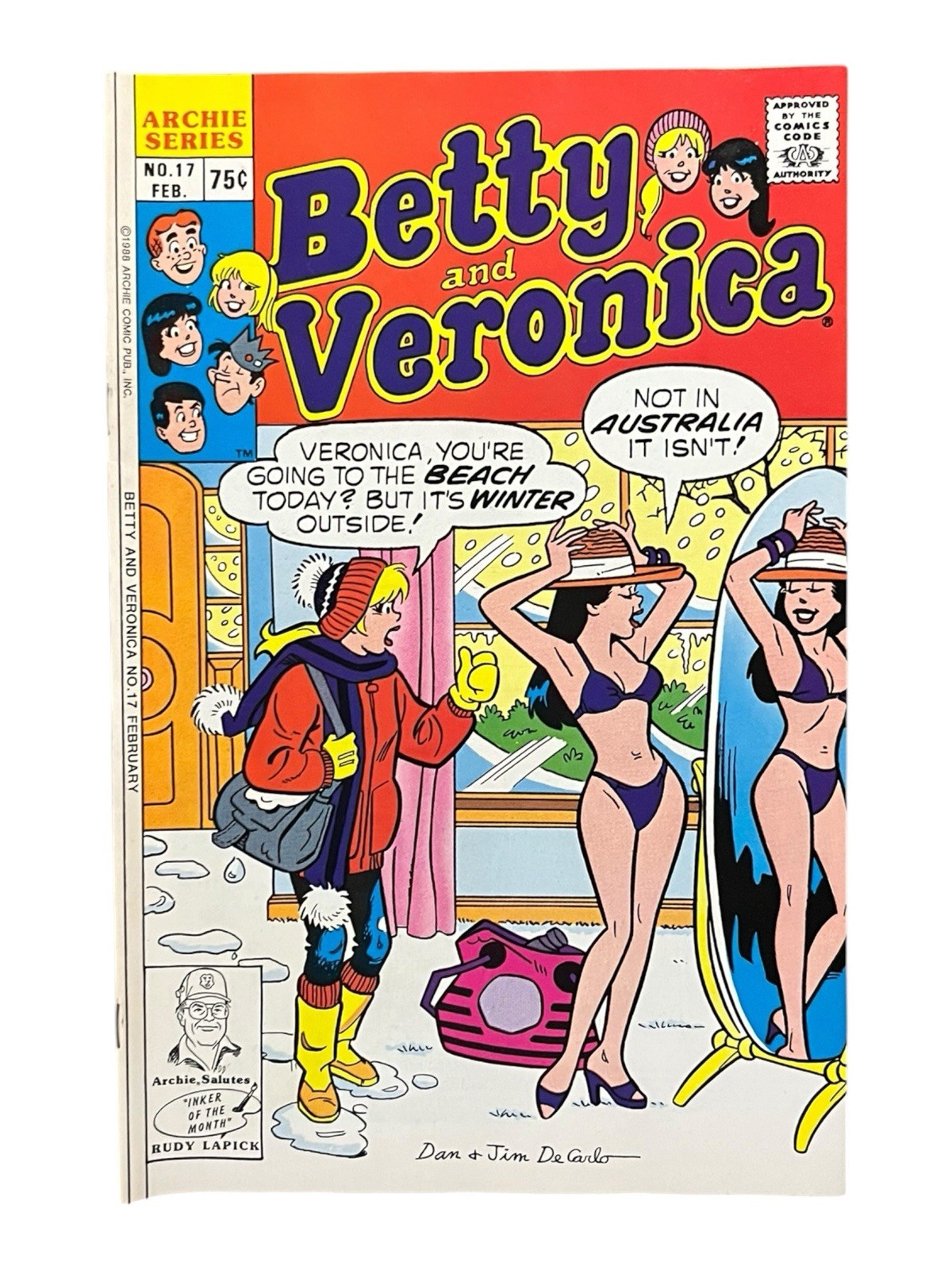 Vintage 1988 Betty and Veronica 17 Dan Decarlo Bikini Cover Archie Comics