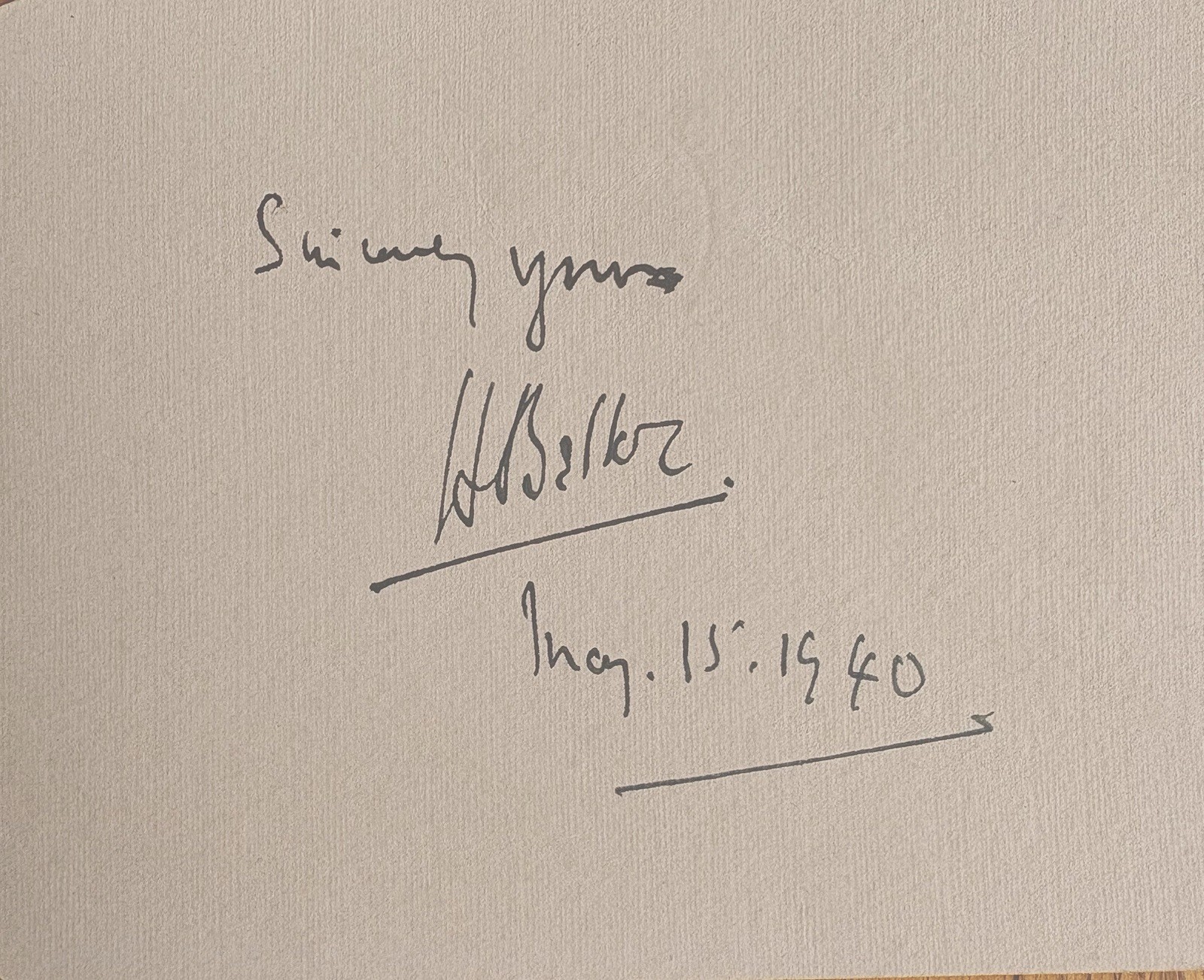 HILAIRE BELLOC 1870-1953 AUTOGRAPH. French-English Writer & Political Activist