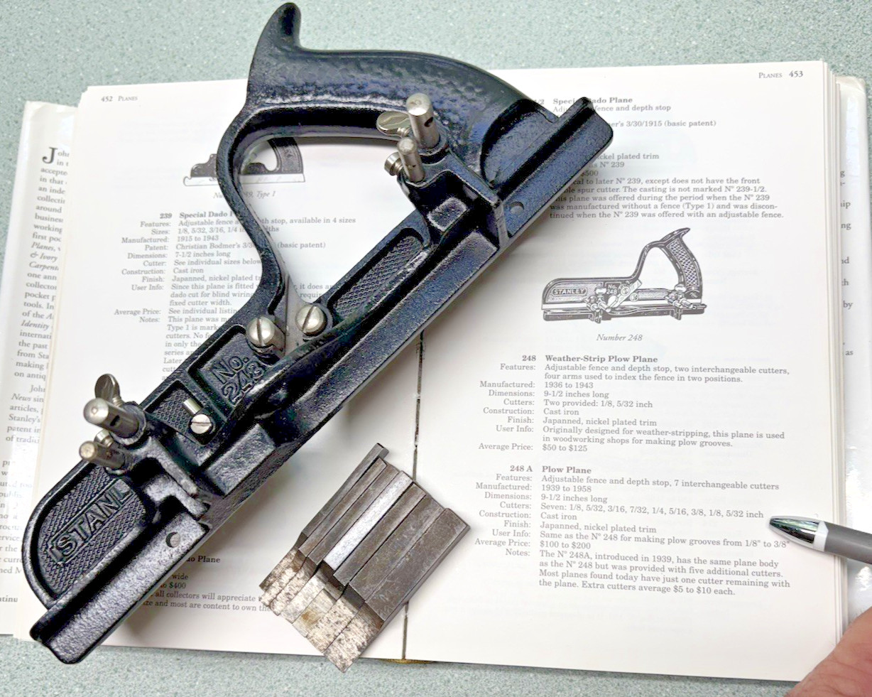 STANLEY # 248 A COMPLETE WEATHERSTRIP PLANE EXCELLENT CONDITION 7 cutters NICE STANLEY # 248 A COMPLETE WEATHERSTRIP PLANE EXCELLENT CONDITION 7 cutters NICE