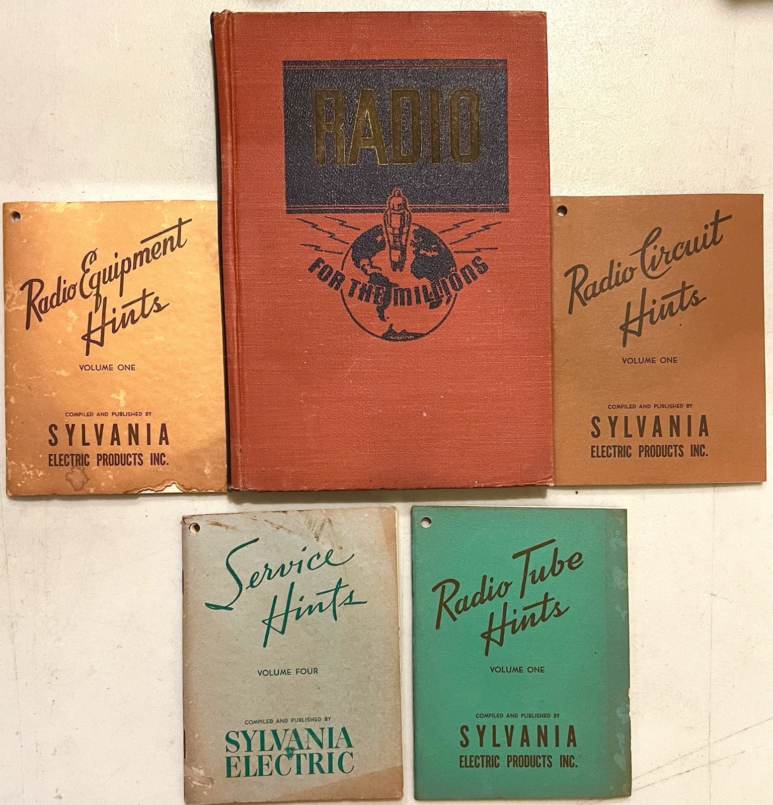 Vintage 1940s Sylvania Radio Hints Booklets & Radio For The Millions Lot