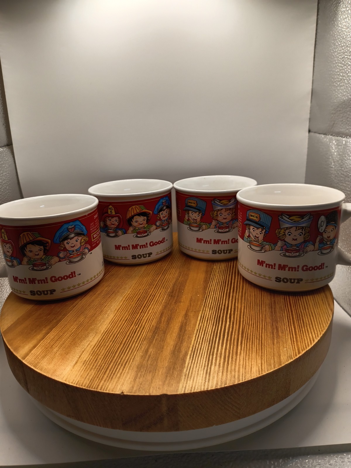 Lot of 4 Vintage 1993 Campbells Soup Mugs Westwood Kids Career Series 14 oz