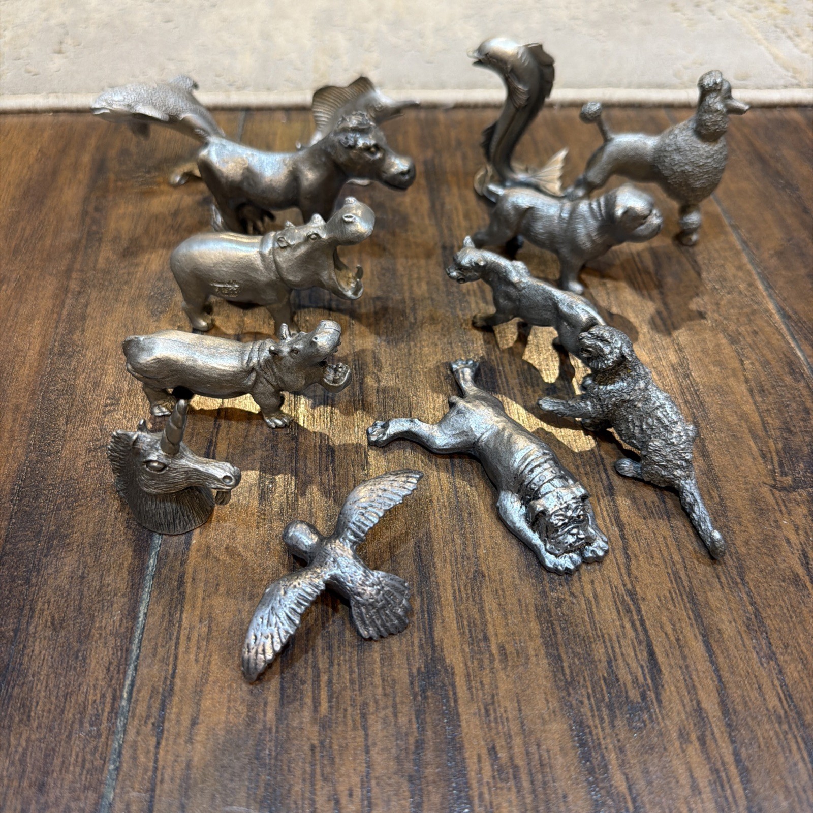 Lot: 12 Vintage Pewter Figurines. Hudson , Rawcliffe , H. Wilson , SPOONTIQUES