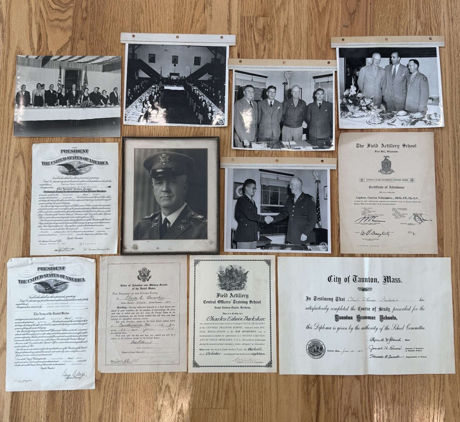WWI WWII Colonel Charles Barkshire Military Archive Photos Documents Artillery
