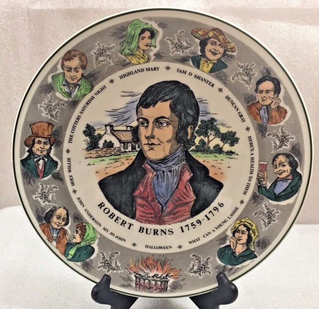 ROBERT BURNS English Literature Characters plate Royal Doulton England 10