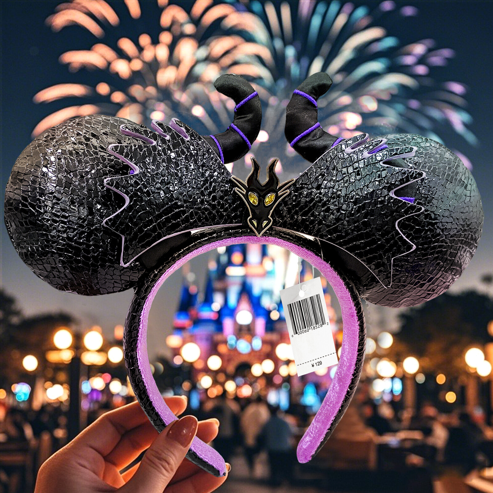 D23 Maleficent Minnie Ears Disney Parks Headband - Sleeping Beauty Fan Event OS