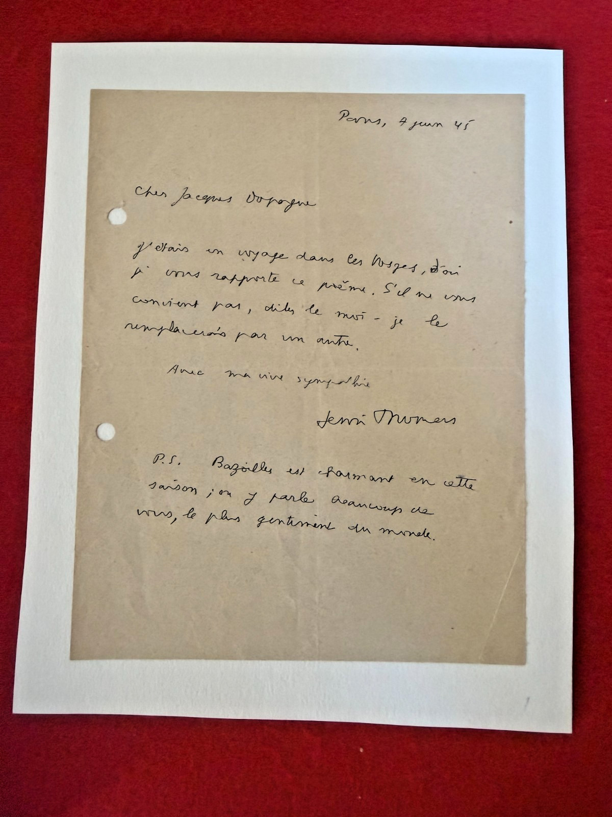 DG51-L.A.S-HENRI THOMAS-WRITER-POEM-[JACQUES DOPAGNE]-1945