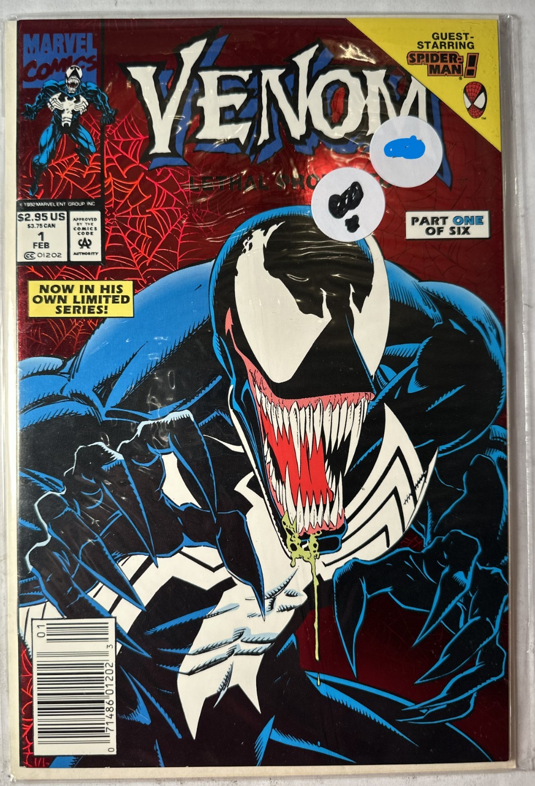 Venom: Lethal Protector #1 (Newsstand variant) & #4 (Marvel 1993) NM