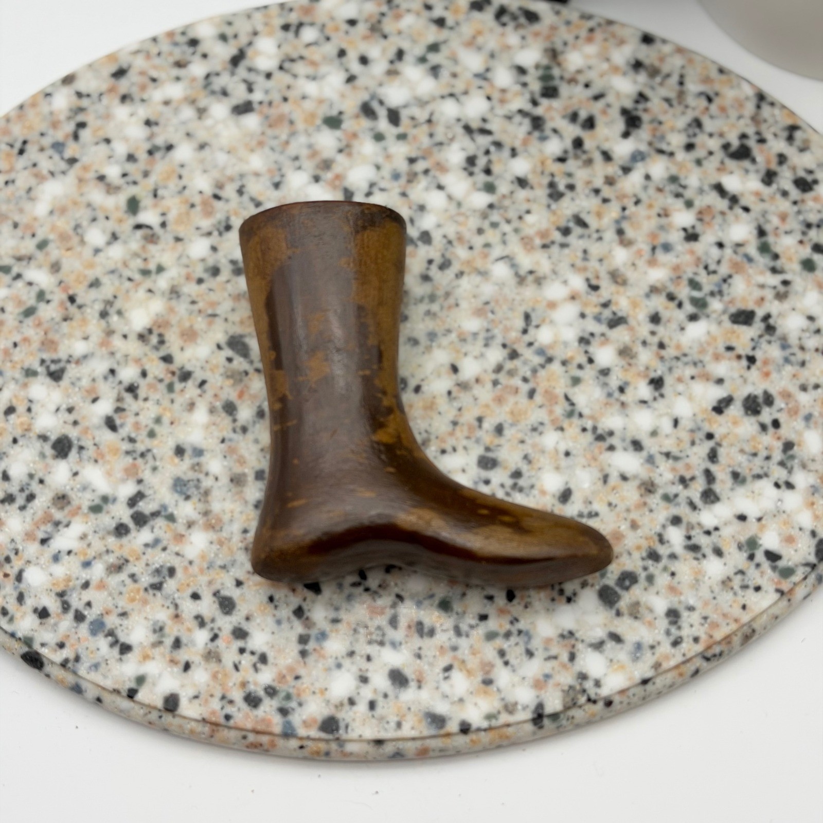 Vintage French Child's Boot Mold Industrial Mould Wooden Cobbler Tool Small Shoe