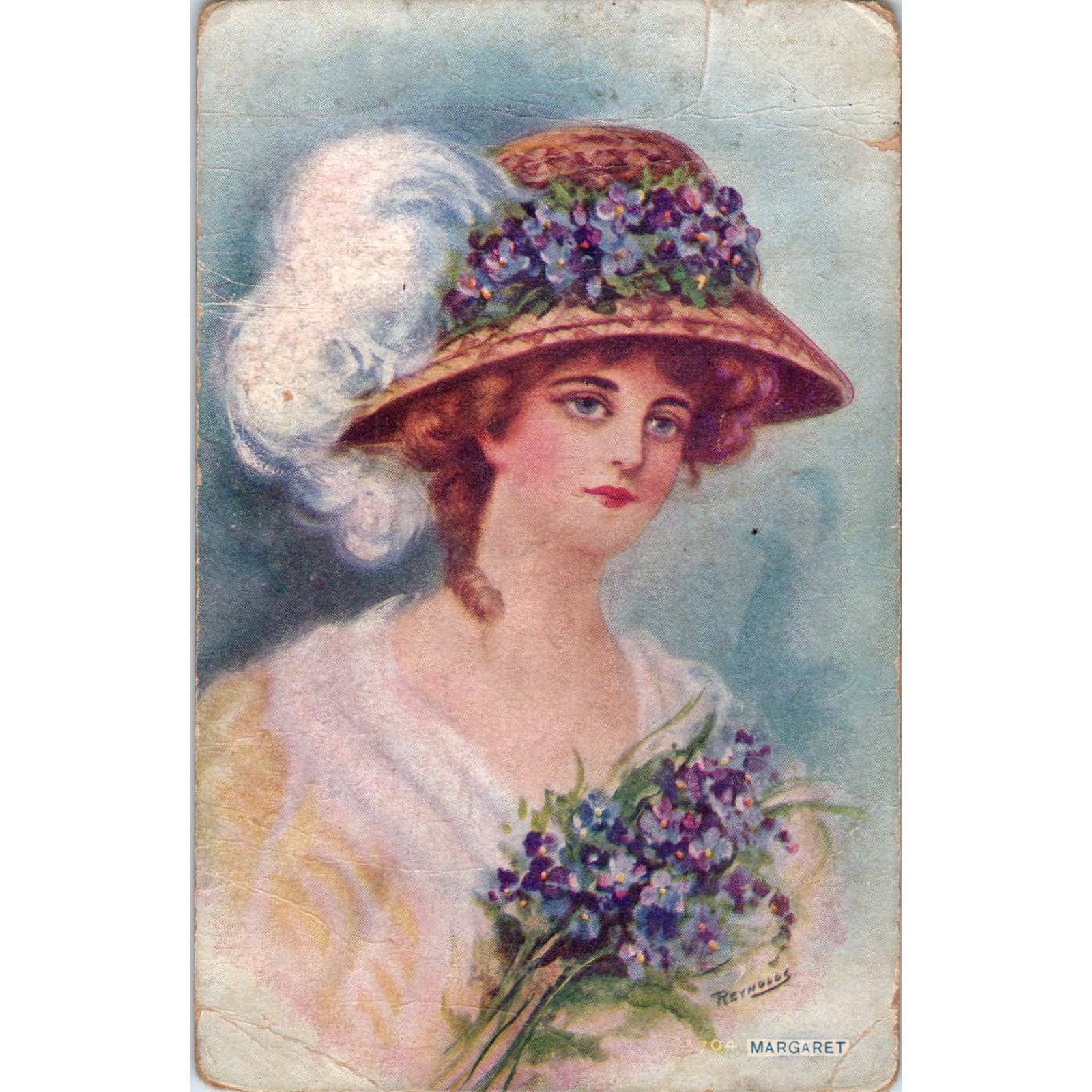 1913 Postcard Victorian Lady \